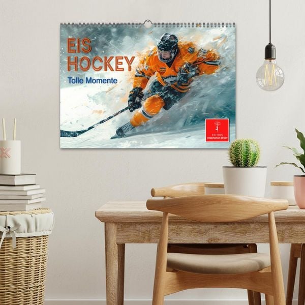 Produktbild: Eishockey - tolle Momente (Wandkalender 2026 DIN A3 quer), CALVENDO Monatskalender