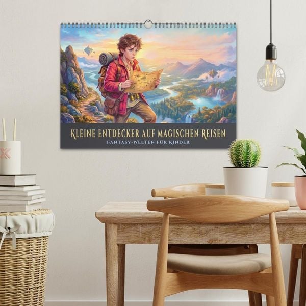 Produktbild: Kleine Entdecker auf magischen Reisen - Fantasy-Welten f&uuml;r Kinder (Wandkalender 2027 DIN A3 quer), CALVENDO Monatskalender