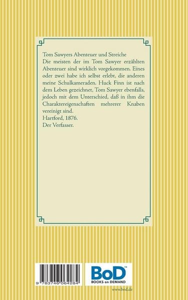 Produktbild: Tom Sawyers Abenteuer und Streiche