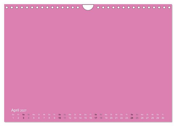 Produktbild: Bastelkalender - Pink (Wandkalender 2027 DIN A4 quer), CALVENDO Monatskalender