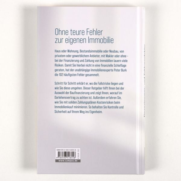 Produktbild: Finanzierungs- und Zahlungsfehler beim Immobilienkauf
