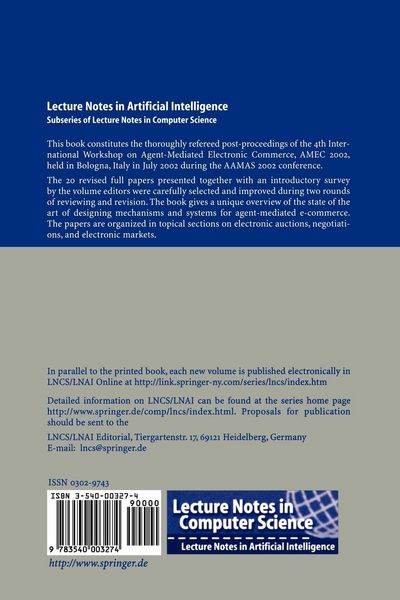Produktbild: Agent-Mediated Electronic Commerce IV. Designing Mechanisms and Systems