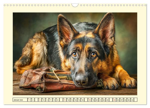 Produktbild: Deutscher Sch&auml;ferhund. Familienheld, Sportskanone und loyaler Diensthund (Wandkalender 2026 DIN A3 quer), CALVENDO Monatskalender