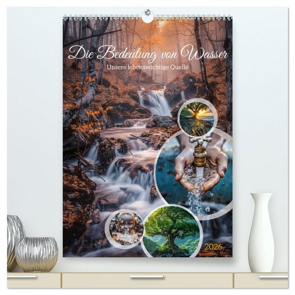 Produktbild: Die Bedeutung von Wasser (hochwertiger Premium Wandkalender 2026 DIN A2 hoch), Kunstdruck in Hochglanz