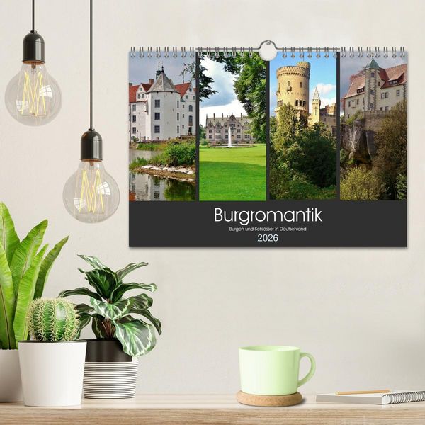 Produktbild: Burgromantik Burgen und Schl&ouml;sser in Deutschland (Wandkalender 2026 DIN A4 quer), CALVENDO Monatskalender