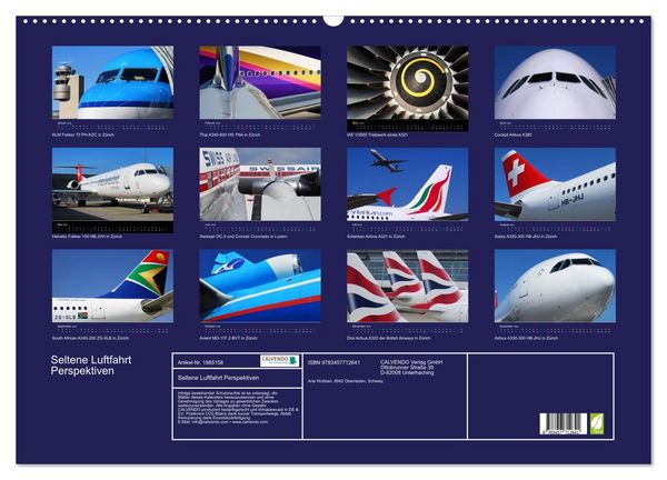 Produktbild: Seltene Luftfahrt Perspektiven (Wandkalender 2026 DIN A2 quer), CALVENDO Monatskalender