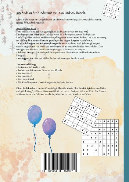Produktbild: Sudoku f&uuml;r Kinder- 300 Sudokus