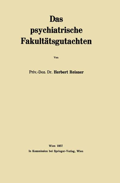 Produktbild: Das psychiatrische Fakult&auml;tsgutachten