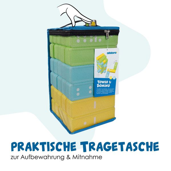 Produktbild: alldoro - XXL Wackelturm & Domino Spiel f&uuml;r Kinder