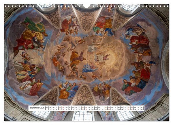 Produktbild: Gew&ouml;lbe des Glaubens &ndash; Kirchendecken Europas (Wandkalender 2026 DIN A3 quer), CALVENDO Monatskalender