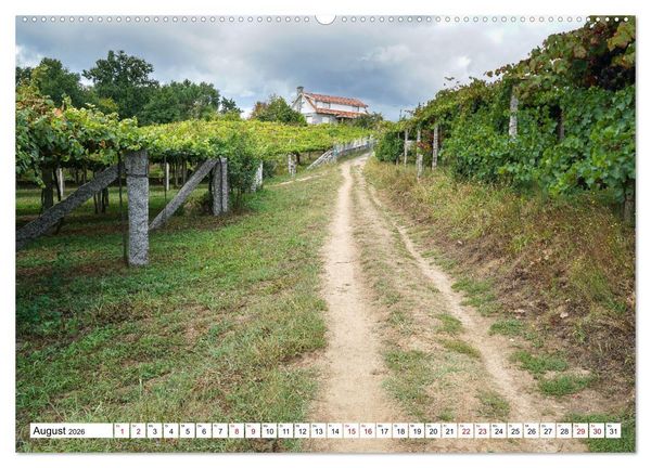 Produktbild: Unterwegs - Caminho Portugu&ecirc;s. Zu Fu&szlig; auf dem Portugiesischen Jakobsweg (hochwertiger Premium Wandkalender 2026 DIN A2 quer), Kunstdruck in Hochglanz