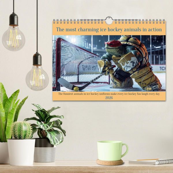 Produktbild: The most charming ice hockey animals in action (Wall Calendar 2026 DIN A4 landscape), CALVENDO 12 Month Wall Calendar