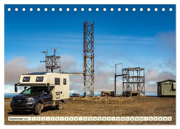 Produktbild: Overlanding on Iceland - Mit dem 4x4 Camper kreuz und quer &uuml;ber die Insel (Tischkalender 2027 DIN A5 quer), CALVENDO Monatskalender