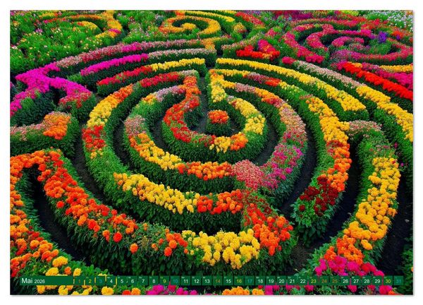 Produktbild: Faszination LABYRINTH - unterwegs in der Natur (Wandkalender 2026 DIN A2 quer), CALVENDO Monatskalender