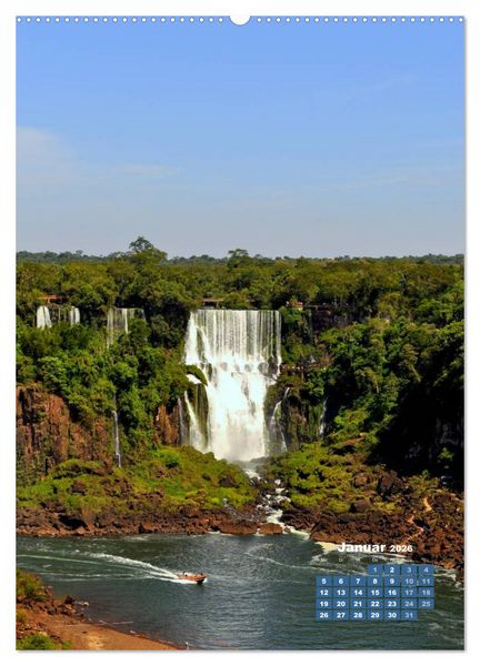 Produktbild: Wasserf&auml;lle S&uuml;damerikas - Iguazu Wasserf&auml;lle (Wandkalender 2026 DIN A2 hoch), CALVENDO Monatskalender