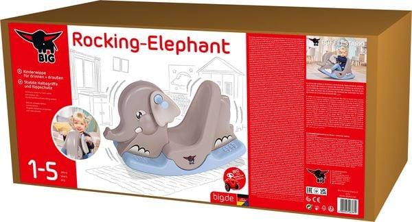 BIG 80056787- Rocking Elefant, Kunststoff Schaukeltier
