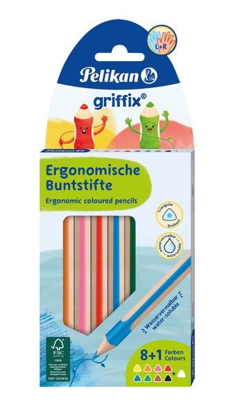 Produktbild: Pelikan Buntstifte griffix, 8+1 St&uuml;ck