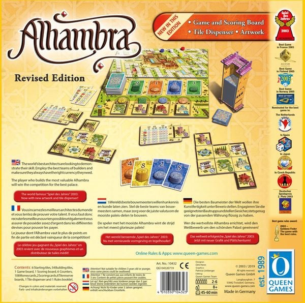 Produktbild: Queen Games - Alhambra Revised Edition, Spiel des Jahres 2003