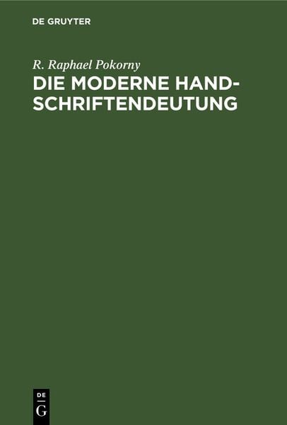 Produktbild: Die moderne Handschriftendeutung