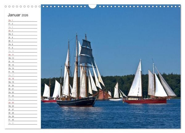 Produktbild: Historische Segelschiffe auf der Ostsee (Wandkalender 2026 DIN A3 quer), CALVENDO Monatskalender
