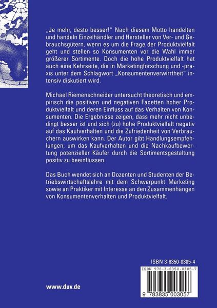 Produktbild: Der Wert von Produktvielfalt