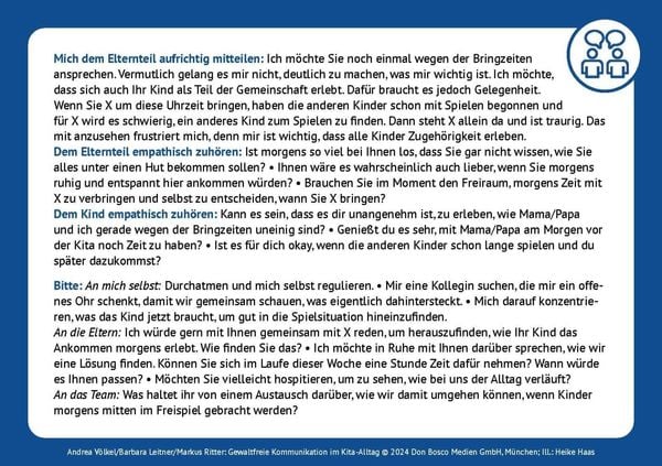 Produktbild: Gewaltfreie Kommunikation im Kita-Alltag