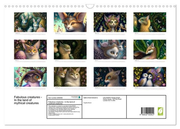 Produktbild: Fabulous creatures - In the land of mythical creatures (Wall Calendar 2026 DIN A3 landscape), CALVENDO 12 Month Wall Calendar