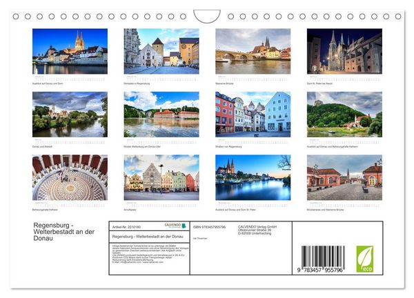 Produktbild: Regensburg - Welterbestadt an der Donau (Wandkalender 2026 DIN A4 quer), CALVENDO Monatskalender