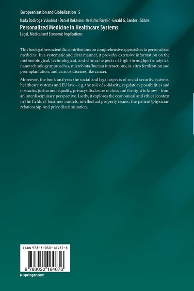 Produktbild: Personalized Medicine in Healthcare Systems