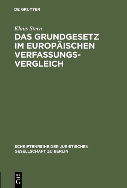 Produktbild: Das Grundgesetz im europ&auml;ischen Verfassungsvergleich