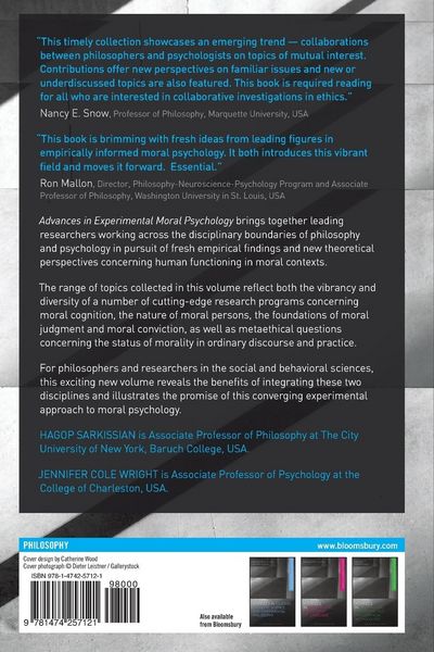 Produktbild: Advances in Experimental Moral Psychology
