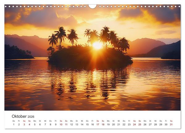 Produktbild: Sehnsucht nach dem Paradies - Tropische Inseltr&auml;ume (Wandkalender 2026 DIN A3 quer), CALVENDO Monatskalender