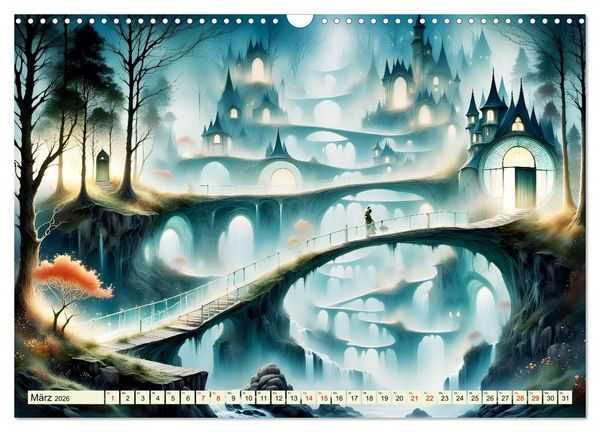 Produktbild: Magie der Br&uuml;ckenwege &ndash; Br&uuml;cken zwischen Traum und Realit&auml;t (Wandkalender 2026 DIN A3 quer), CALVENDO Monatskalender
