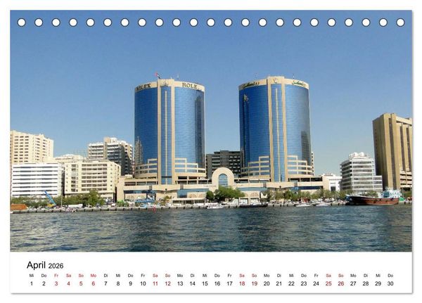 Produktbild: Dubai - Ein Erlebnis (Tischkalender 2026 DIN A5 quer), CALVENDO Monatskalender