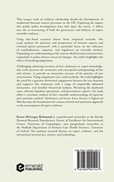 Produktbild: Marketisation and Forensic Science Provision in England and Wales