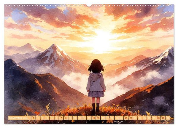 Produktbild: Manga-Momente (hochwertiger Premium Wandkalender 2026 DIN A2 quer), Kunstdruck in Hochglanz