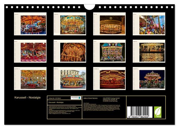 Produktbild: Karussell - Nostalgie (Wandkalender 2026 DIN A4 quer), CALVENDO Monatskalender
