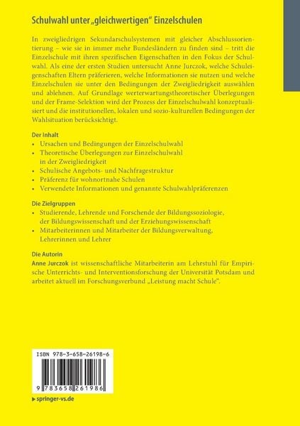 Produktbild: Schulwahl unter &bdquo;gleichwertigen&ldquo; Einzelschulen