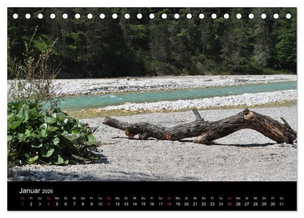 Produktbild: Die Isar - Von Scharnitz bis M&uuml;nchen (Tischkalender 2026 DIN A5 quer), CALVENDO Monatskalender