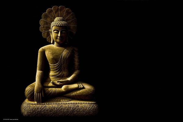 Produktbild: Cover-your-desk Schreibtischunterlage f&uuml;r Kinder und Erwachsene Buddha, aus hochwertigem Vinyl , 60 x 40 cm