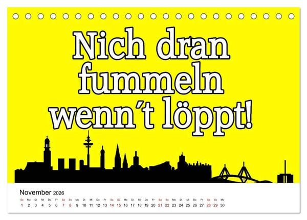 Produktbild: Hamburger Schnack (Tischkalender 2026 DIN A5 quer), CALVENDO Monatskalender