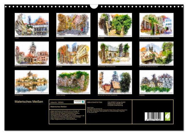 Produktbild: Malerisches Mei&szlig;en (Wandkalender 2026 DIN A3 quer), CALVENDO Monatskalender