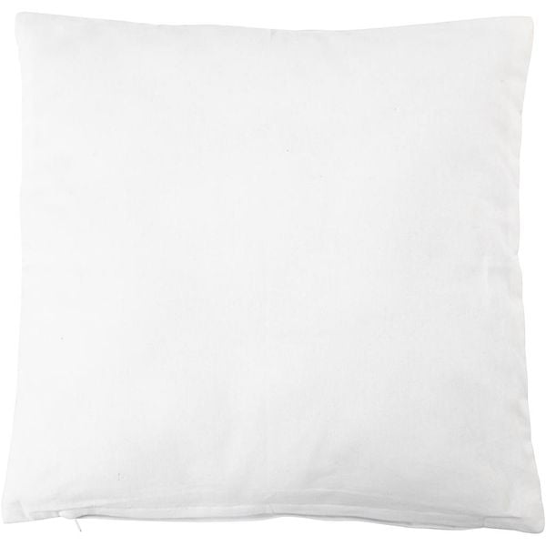 Creativ Company Wohndekoration mit Stoff Kissenhülle, Weiß, 40x40 cm, 145 g, 1 Stk