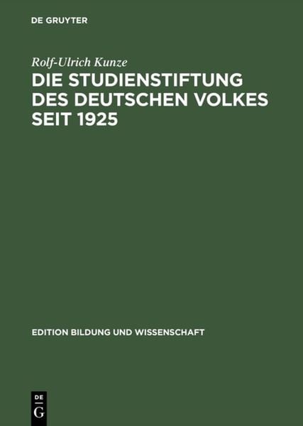 Produktbild: Die Studienstiftung des deutschen Volkes seit 1925