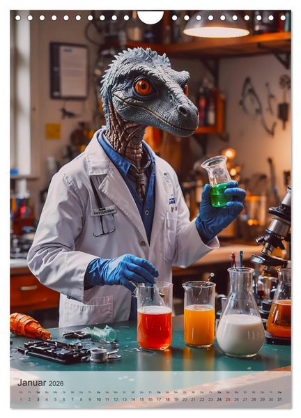Produktbild: Jurassic Alltag - Dinos &uuml;berall (Wandkalender 2026 DIN A4 hoch), CALVENDO Monatskalender
