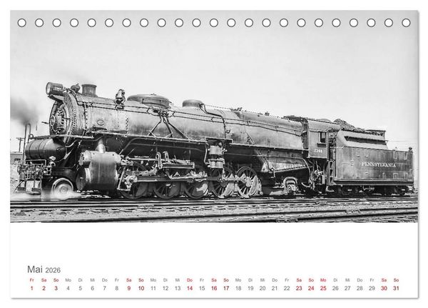 Produktbild: US-Dampflokomotiven (Tischkalender 2026 DIN A5 quer), CALVENDO Monatskalender