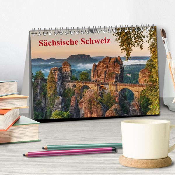 Produktbild: S&auml;chsische Schweiz (Tischkalender 2026 DIN A5 quer), CALVENDO Monatskalender