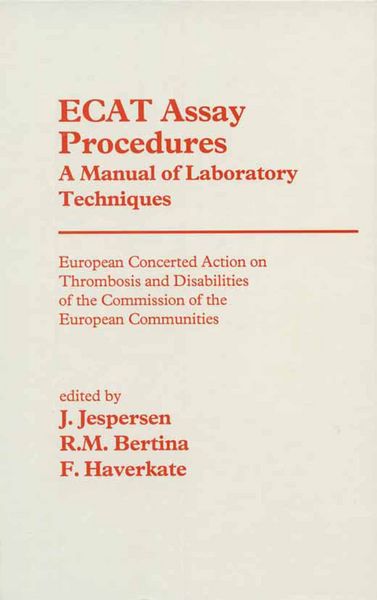 Produktbild: ECAT Assay Procedures A Manual of Laboratory Techniques