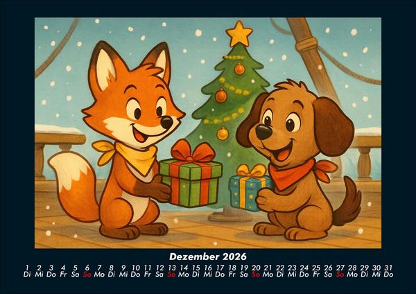 Produktbild: Finn & Wuff auf Kreuzfahrt 2026 Fotokalender DIN A4