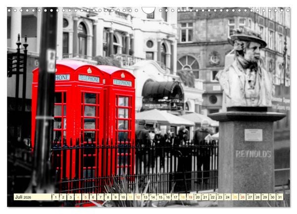 Produktbild: Die bekannteste Telefonzelle der Welt - Telephone Booth (Wandkalender 2026 DIN A3 quer), CALVENDO Monatskalender